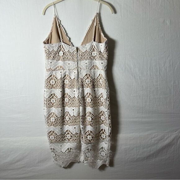 Lulus Cream Crochet Lace Wedding Date Romantic night Vacation Dress Size XL - Picture 3 of 12